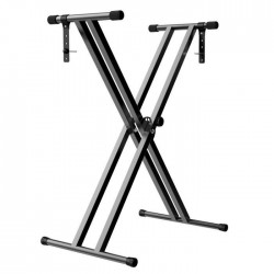 Support Double X Réglable Portable Clavier Piano Pupitre