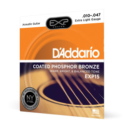 Mine de Guitare, Corde D’addarío Phosphor Bronze Extra Light EXP15 Mine de Guitare, Corde D’addarío Phosphor Bronze Extra Light EXP15