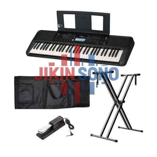 Pack PSR E383 YAMAHA + Support +pedal Sustain + Housse Transport Pack PSR E383 YAMAHA + Support +pedal Sustain + Housse Transport