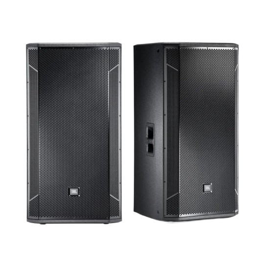 BAFFLES DOUBLE BOUMER SYSTÈME SONORISATION PA EXTÉRIEUR PROFESSIONNEL GAMME COMPLÈTE HAUT-PARLEURS DOUBLE 15 POUCES JBL STX-825 1200W